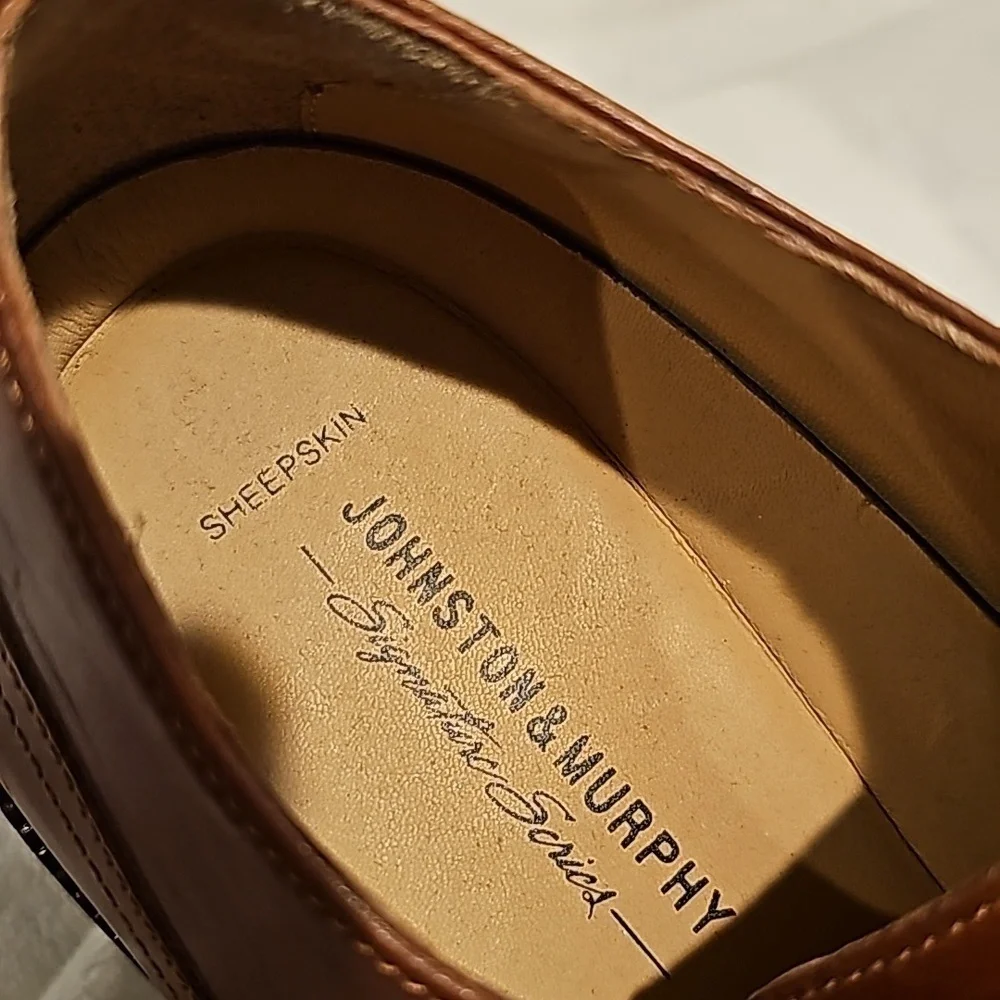 Johnston & Murphy signature series sheepskin cap toe Oxford derby size 10